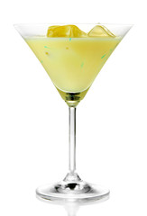 Tasty creamy liquor, isolated on white
