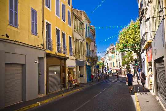 city centre of Aubagne, near Marseille, France