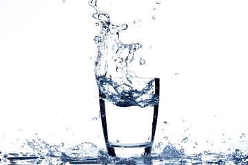 Water splash from glass