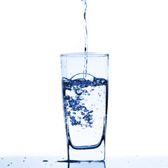 Water pour into glass