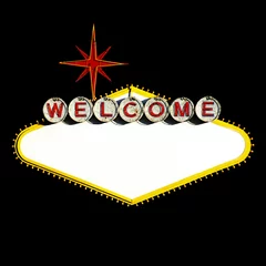 Foto op Plexiglas Blank Las Vegas Welcome Sign © somchaij