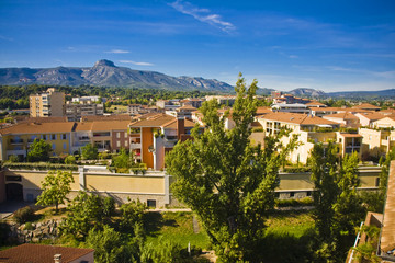Obraz premium city centre of Aubagne, near Marseille, France