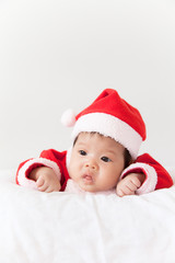 Little girl with santa costume