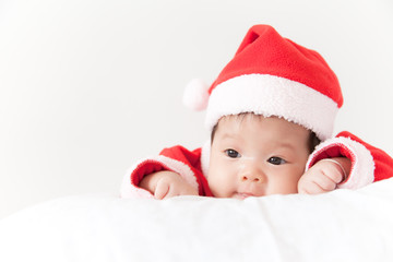 Little girl with santa costume