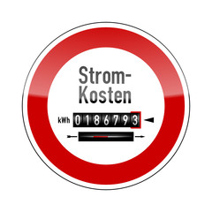 verkehrszeichen v2 stromkosten stromzaehler I