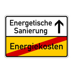 ortsschild energiekosten energetische sanierung I