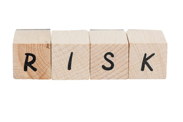 Risk Spelt  With Wooden Blocks.