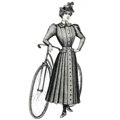 Poster Illustration Paris Costume pour vélo