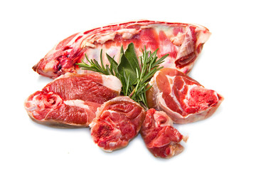 lamb meat with rosemary