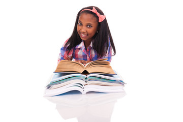 Little girl studying