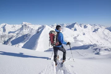 Fotobehang Skitour in den Bergen © Netzer Johannes