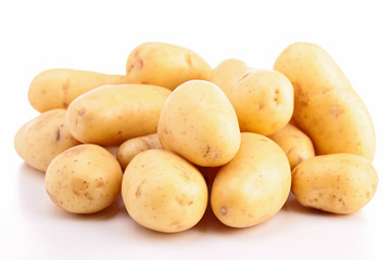 isolated raw potato