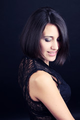 Fototapeta premium Pensive beautiful woman