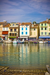 Harbor in amazing town - Cassis with yachts, France,