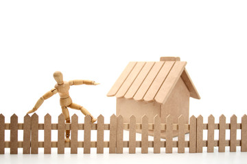 Dummy jumping the fence