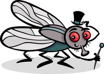 housefly insect cartoon illustration
