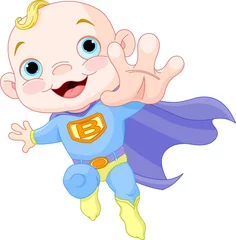 Peel and stick wall murals Superheroes Super Baby Boy