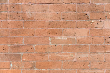 Old red brick wall background texture
