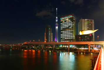 Fototapeta premium 浅草・吾妻橋からの夜景