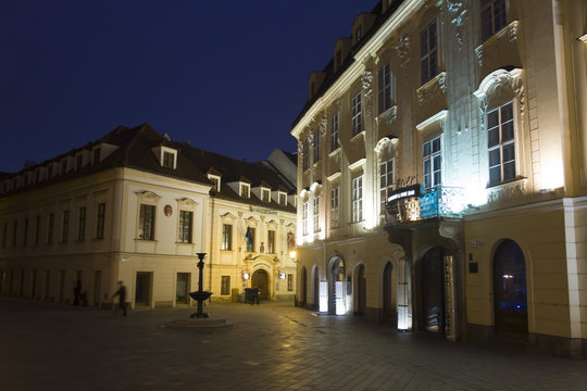 Bratislava Old Town At Night