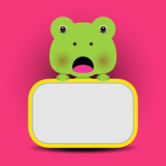 vector illustration of frog with place your text here