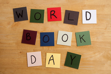 'WORLD BOOK DAY' sign or poster - Education, Reading, Books.