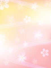 桜　波紋　背景　ピンク
