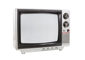 Dirty Old Portable Television Isolated