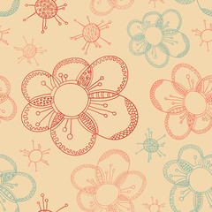 stylized flower seamless texture