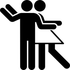 Pictogram of a couple dancing