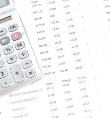 Financial graph or stock chart