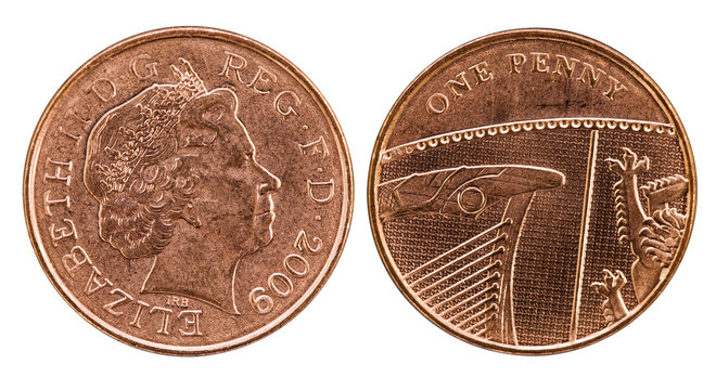 Head and tail of British Penny
