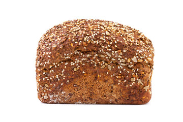whole wheat bread, isolated on white background