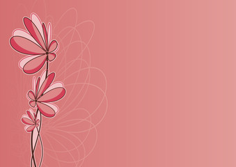 Naklejka premium romantic floral background