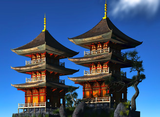 Buddhistischer Tempel in Bergen