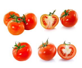 fresh tomatoes  isolated on white background