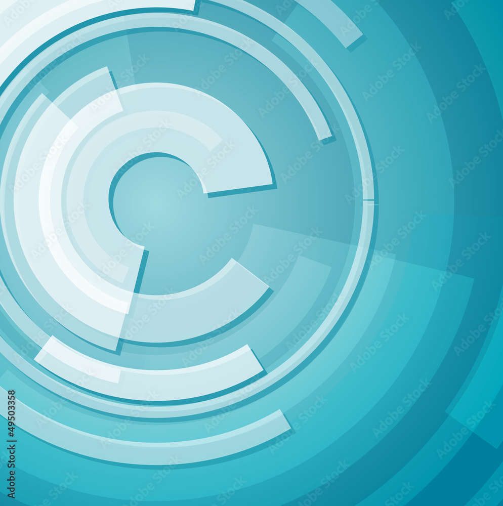 Aufkleber abstract technology circles background