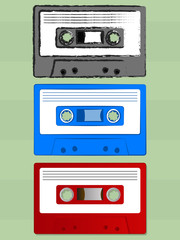 Various Old Cassette Tape Icons