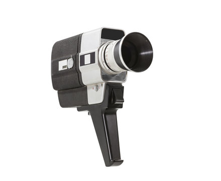 Vintage Super 8 Camera isolated with Clipping Path