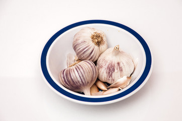 dish of garlic