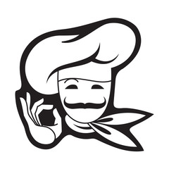 mustachioed chef