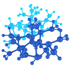 Molecule blue 3d