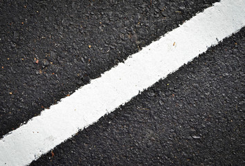 Fototapeta premium new white line on the road texture