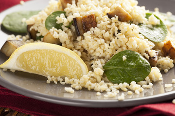 Bulgur With Spinach and Lemon