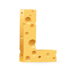 Letter made of Cheese