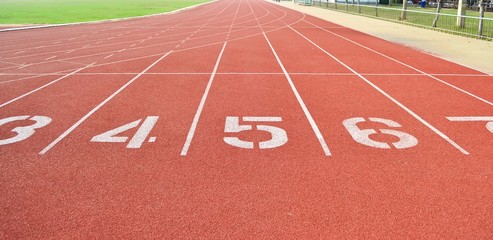 Fototapeta premium Athletics Track Lane and Numbers