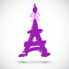 Fototapeta na wymiar Abstract grunge Eiffel Tower symbol