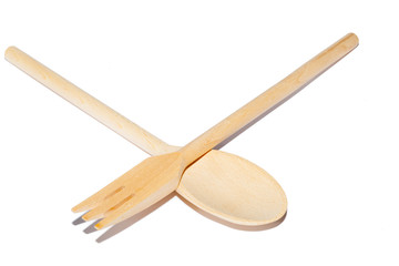 wooden spoon and fork