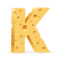Letter made of Cheese