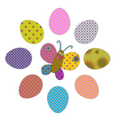 Easter greeting with butterfly